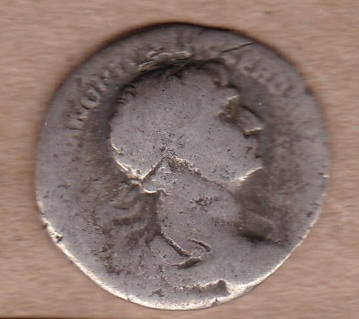Античная монета · Denarius · I в., аверс, Государственное бюджетное учреждение Ивановской области "Ивановский государственный историко-краеведческий музей имени Д.Г. Бурылина"