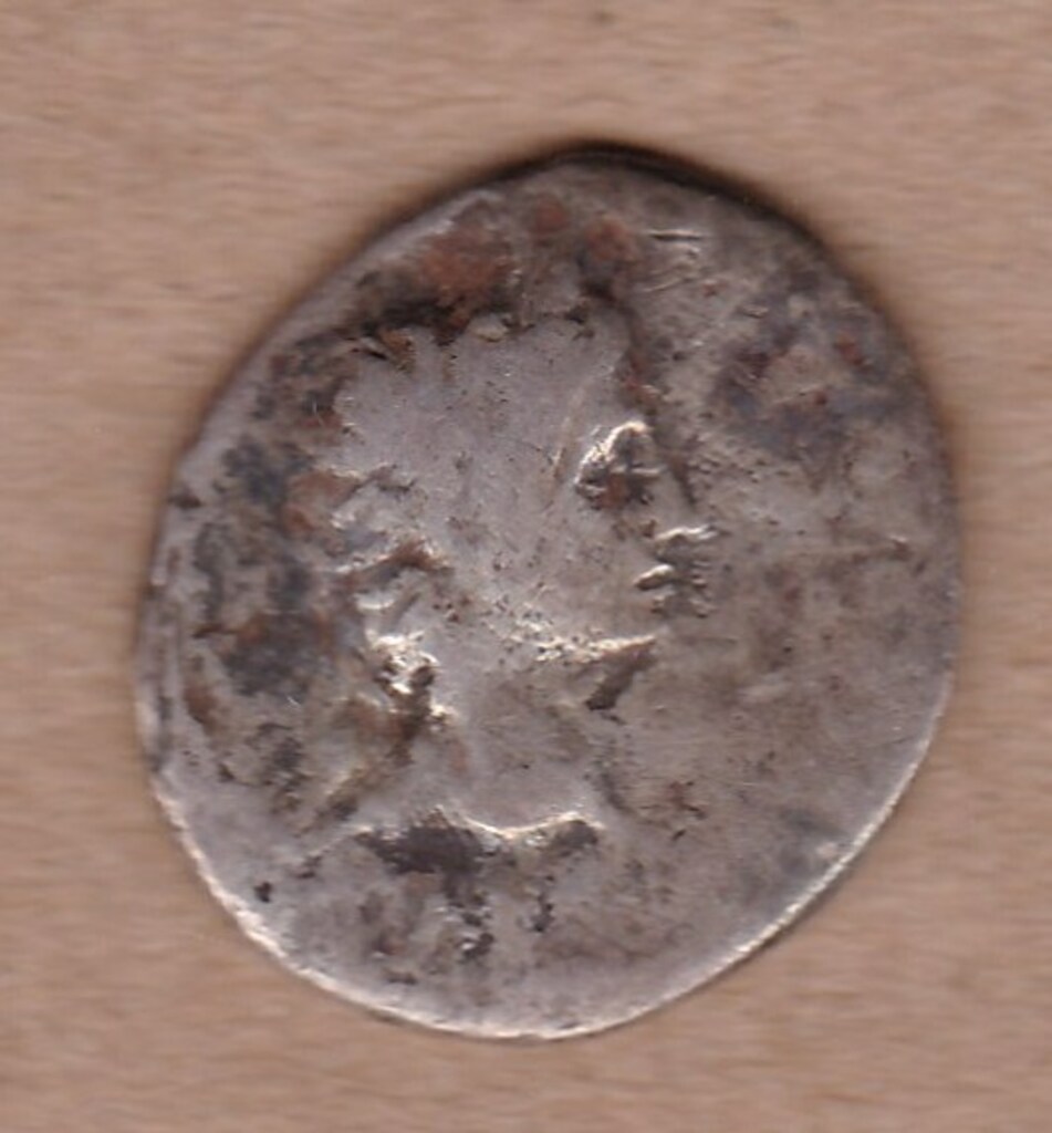 Античная монета · Denarius · XIV в. до н. э., аверс, Ивановский государственный историко-краеведческий музей имени Д.Г. Бурылина