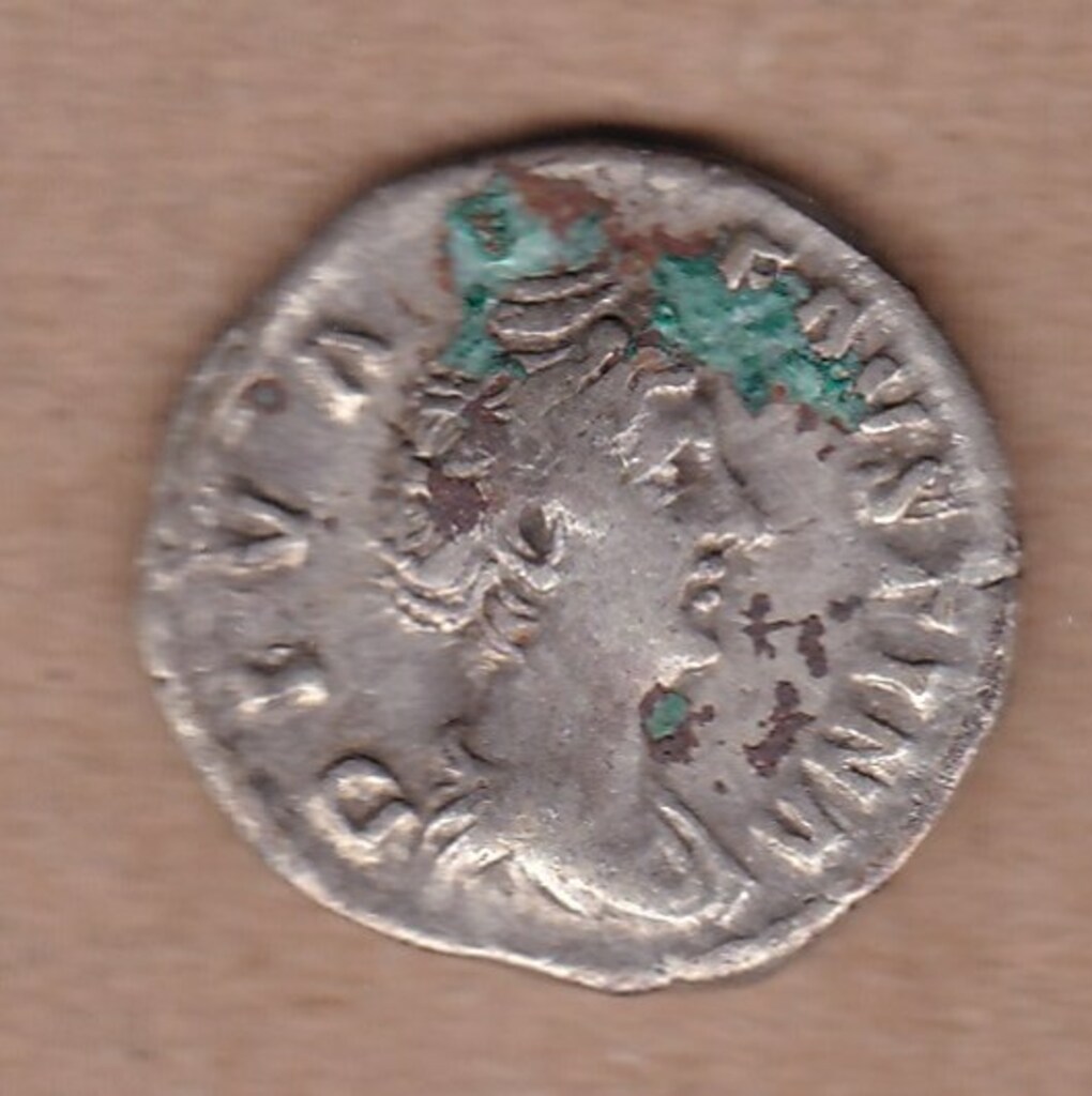Античная монета · Faustina the Elder · Denarius · I в., аверс, Государственное бюджетное учреждение Ивановской области "Ивановский государственный историко-краеведческий музей имени Д.Г. Бурылина"