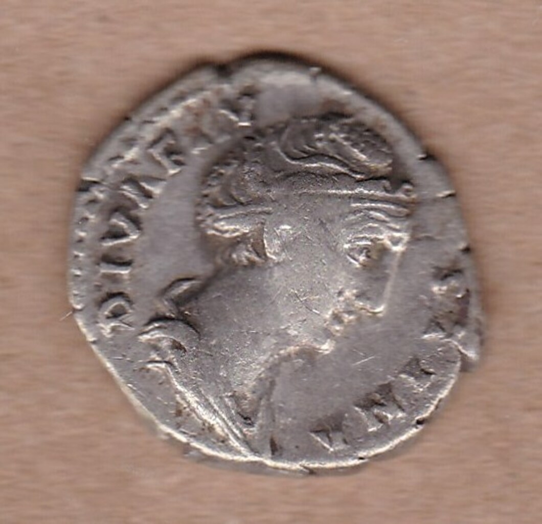 Античная монета · Faustina the Elder · Denarius · I в., аверс, Государственное бюджетное учреждение Ивановской области "Ивановский государственный историко-краеведческий музей имени Д.Г. Бурылина"