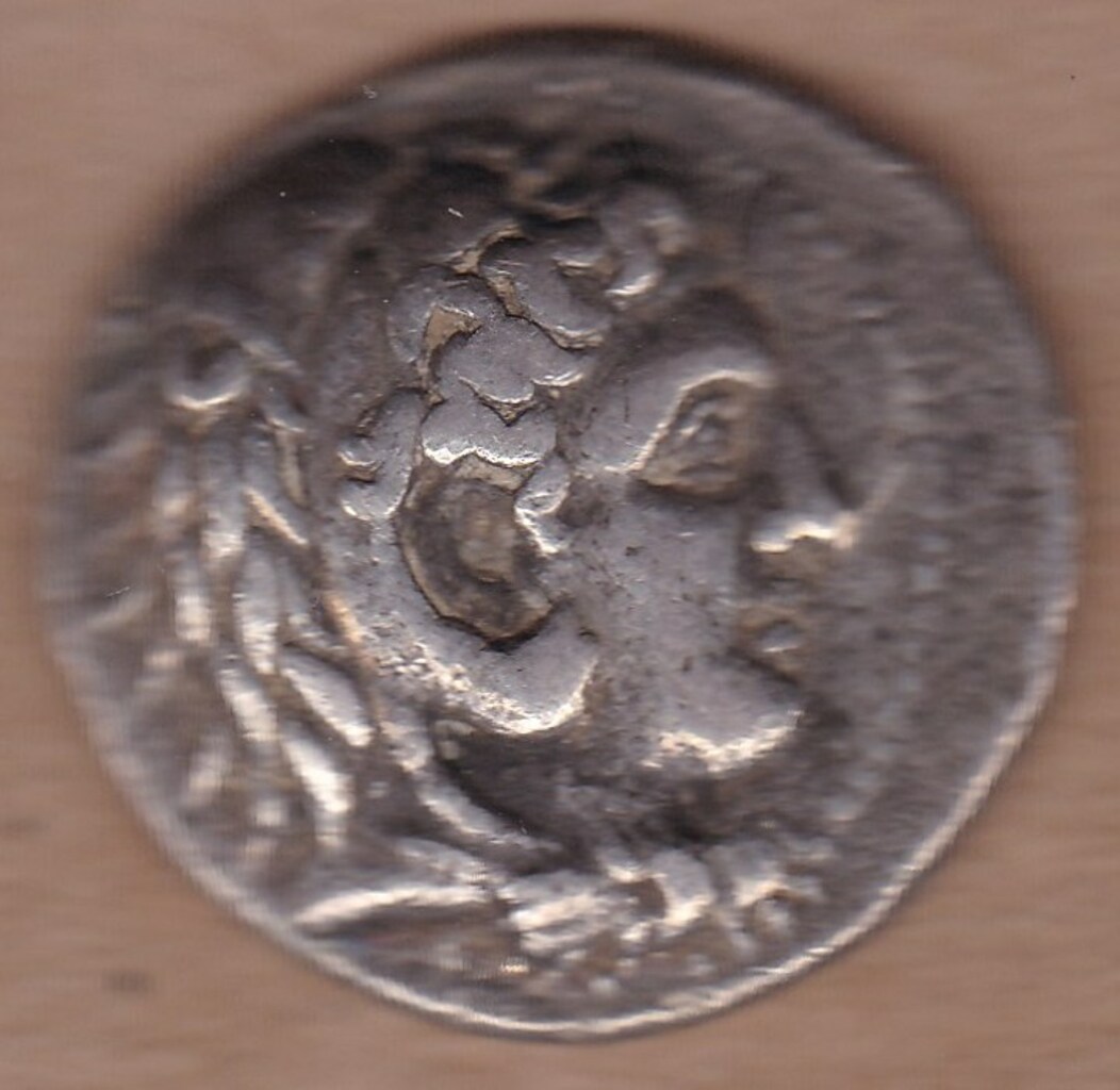 Античная монета · Tetradrachm · III в. до н. э., аверс, Государственное бюджетное учреждение Ивановской области "Ивановский государственный историко-краеведческий музей имени Д.Г. Бурылина"