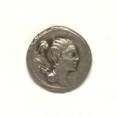 Античная монета · Denarius · I в. до н. э., Филиал Государственного бюджетного учреждения культуры Тверской области "Тверской государственный объединённый музей" - Старицкий краеведческий музей