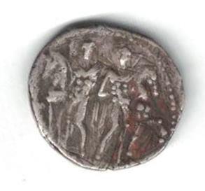 Античная монета · Denarius · I в. до н. э., аверс, Лодейнопольский филиал Государственного бюджетного учреждения культуры Ленинградской области "Музейное агентство" - Лодейнопольский историко-краеведческий музей