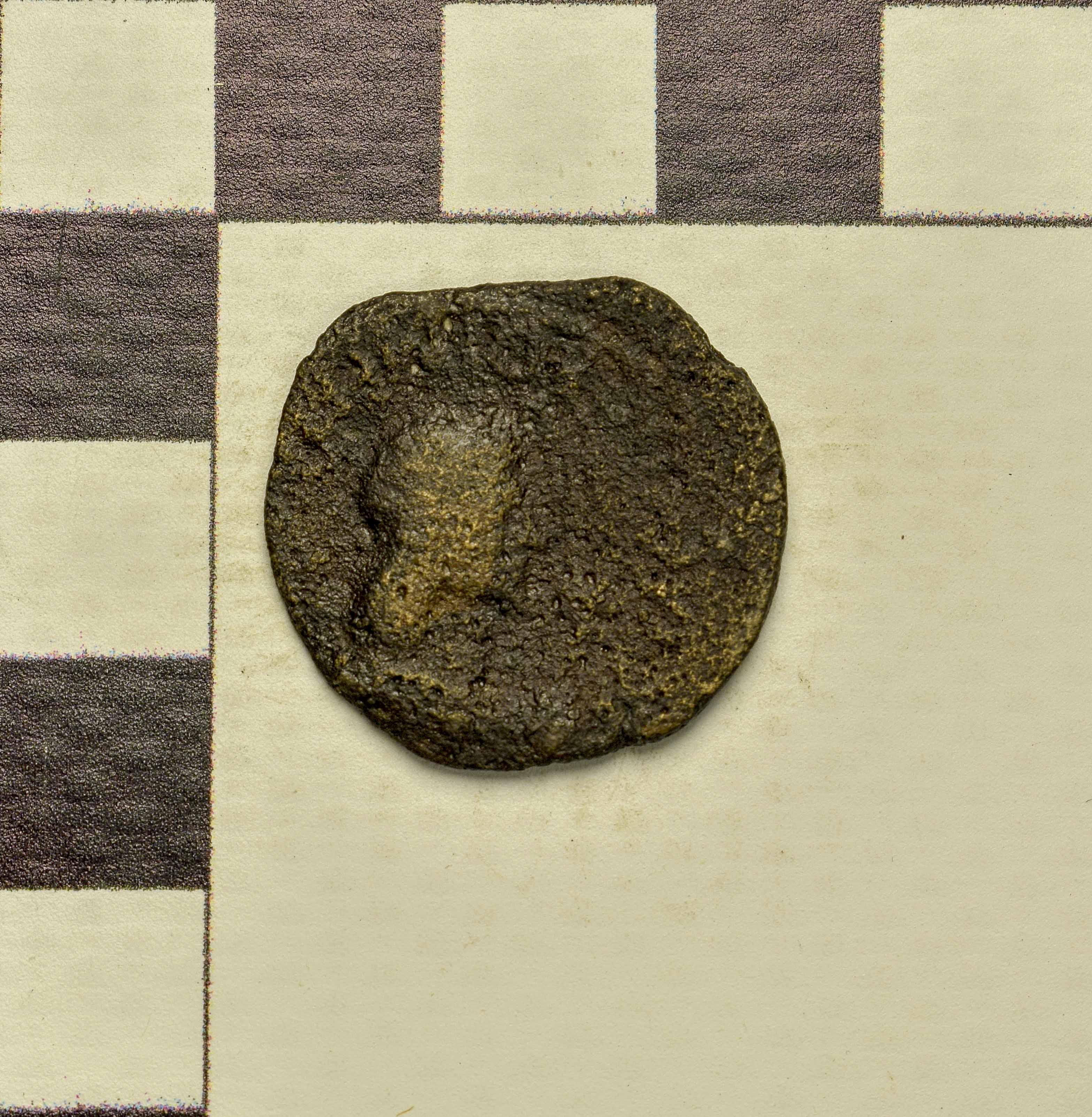 Античная монета · Rhoemetalces I of Thrace · Sestertius · I в., аверс, Государственное бюджетное учреждение культуры Ростовской области "Археологический музей-заповедник "Танаис"