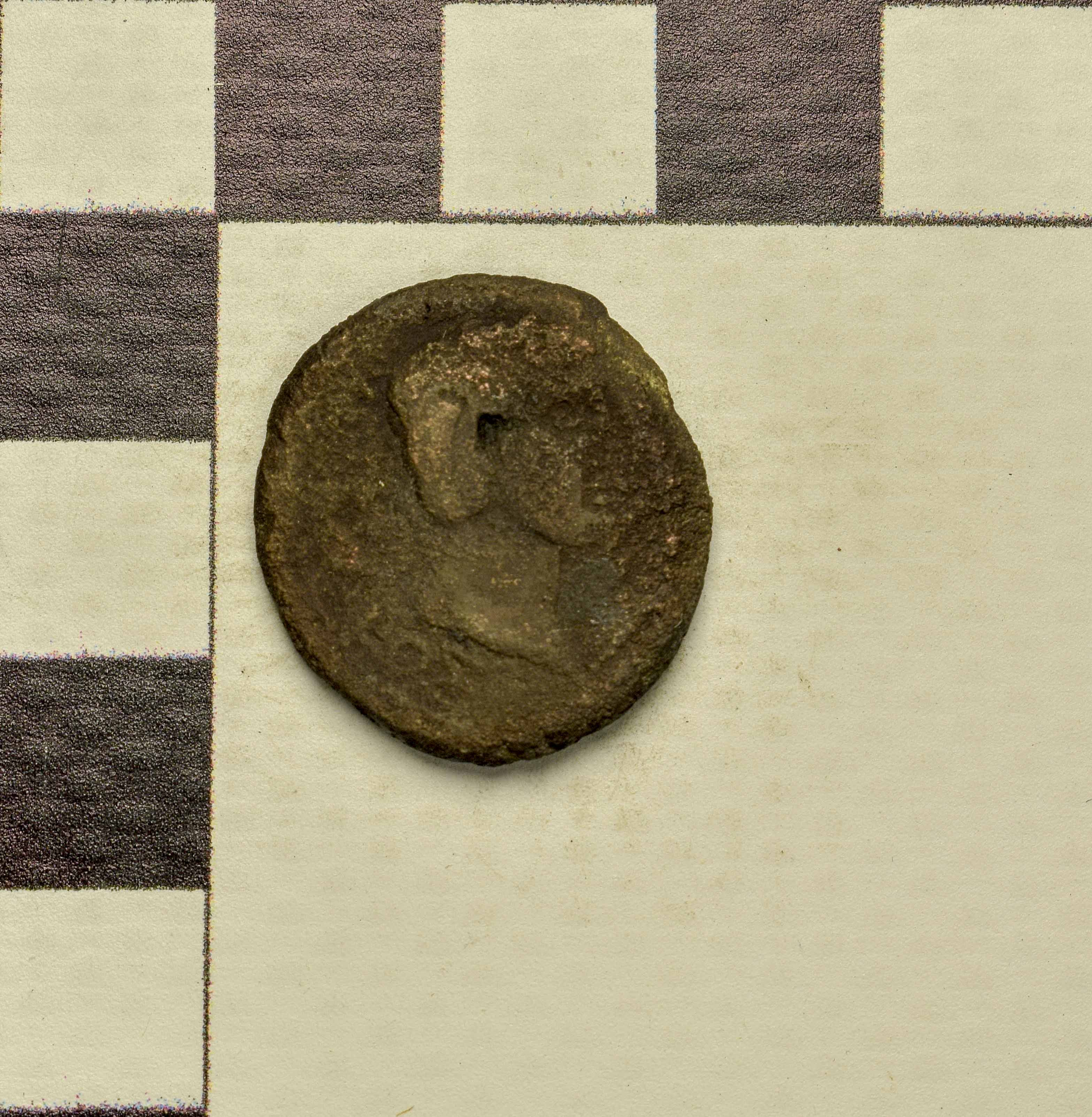 Античная монета · Aspurgus of Bosporus · As · I в., аверс, Государственное бюджетное учреждение культуры Ростовской области "Археологический музей-заповедник "Танаис"
