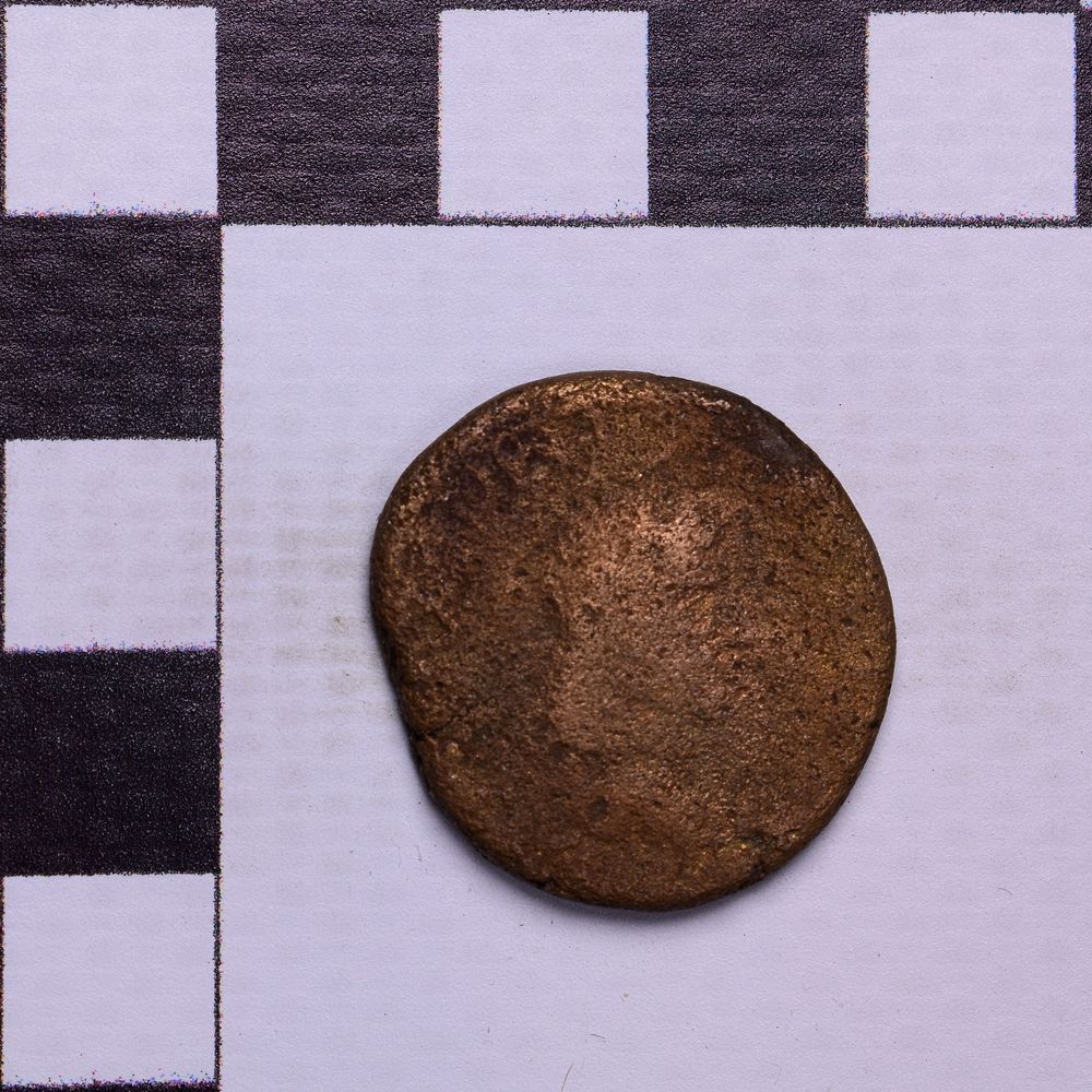 Античная монета · Rhoemetalces I of Thrace · Sestertius · I в., аверс, Государственное бюджетное учреждение культуры Ростовской области "Археологический музей-заповедник "Танаис"