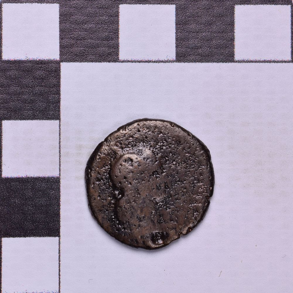 Античная монета · Rhoemetalces I of Thrace · Sestertius · I в., аверс, Государственное бюджетное учреждение культуры Ростовской области "Археологический музей-заповедник "Танаис"