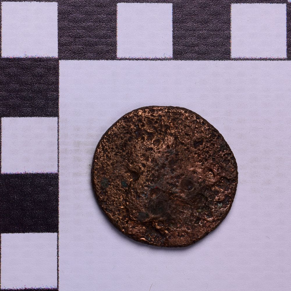 Античная монета · Rhoemetalces I of Thrace · Sestertius · I в., аверс, Государственное бюджетное учреждение культуры Ростовской области "Археологический музей-заповедник "Танаис"