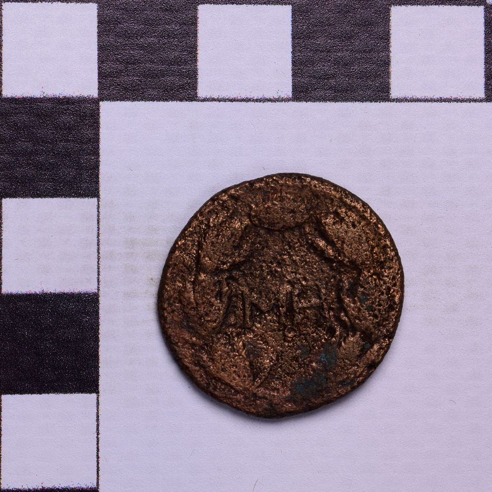 Античная монета · Rhoemetalces I of Thrace · Sestertius · I в., реверс, Государственное бюджетное учреждение культуры Ростовской области "Археологический музей-заповедник "Танаис"