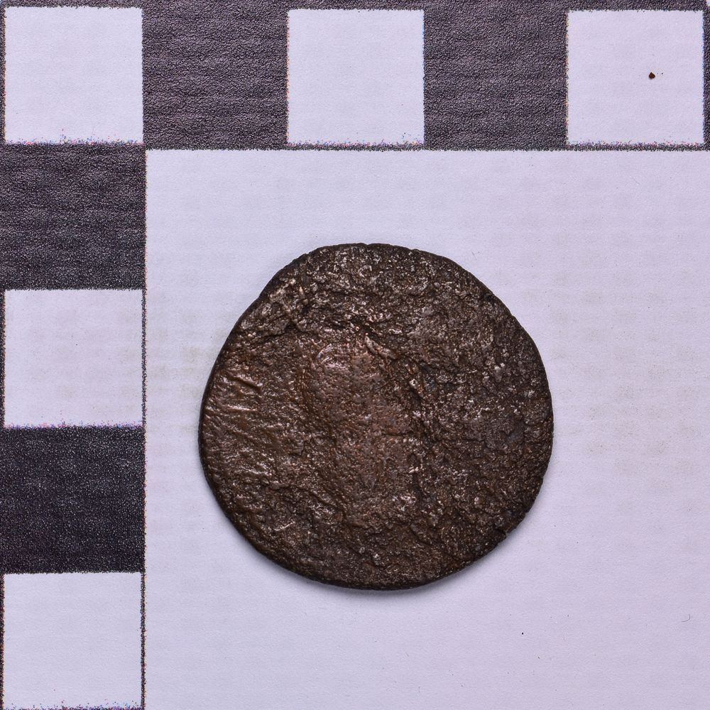 Античная монета · Rhoemetalces I of Thrace · Sestertius · I в., аверс, Государственное бюджетное учреждение культуры Ростовской области "Археологический музей-заповедник "Танаис"