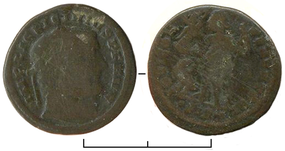 Античная монета · Follis · III в., Государственное бюджетное учреждение культуры Ростовской области "Аксайский военно-исторический музей"