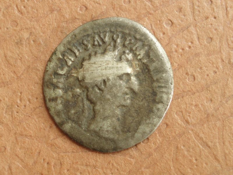 Античная монета · Denarius · I в., аверс, Государственное бюджетное учреждение культуры Ростовской области "Таганрогский государственный литературный и историко-архитектурный музей-заповедник"