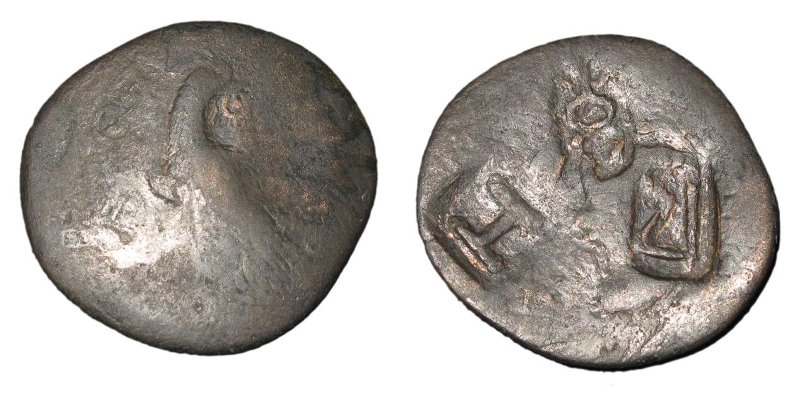 аверс Античная монета · Dupondius · IV в. до н. э.