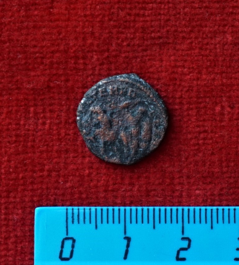 Античная монета · Follis · II в., аверс, Муниципальное бюджетное учреждение культуры "Багратионовский музей истории края"
