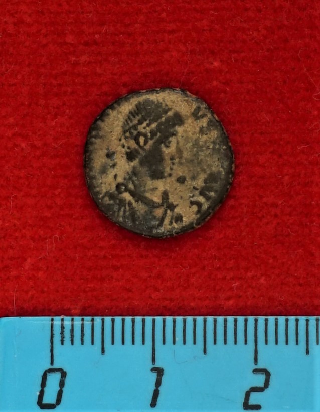 Античная монета · Follis · II в., аверс, Муниципальное бюджетное учреждение культуры "Багратионовский музей истории края"