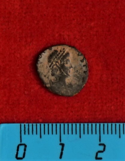 Античная монета · Follis · II в., аверс, Муниципальное бюджетное учреждение культуры "Багратионовский музей истории края"