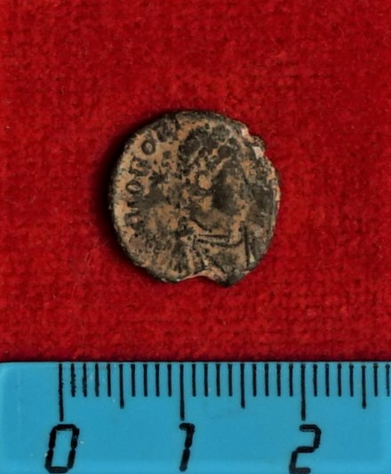 Античная монета · Follis · II в., аверс, Муниципальное бюджетное учреждение культуры "Багратионовский музей истории края"