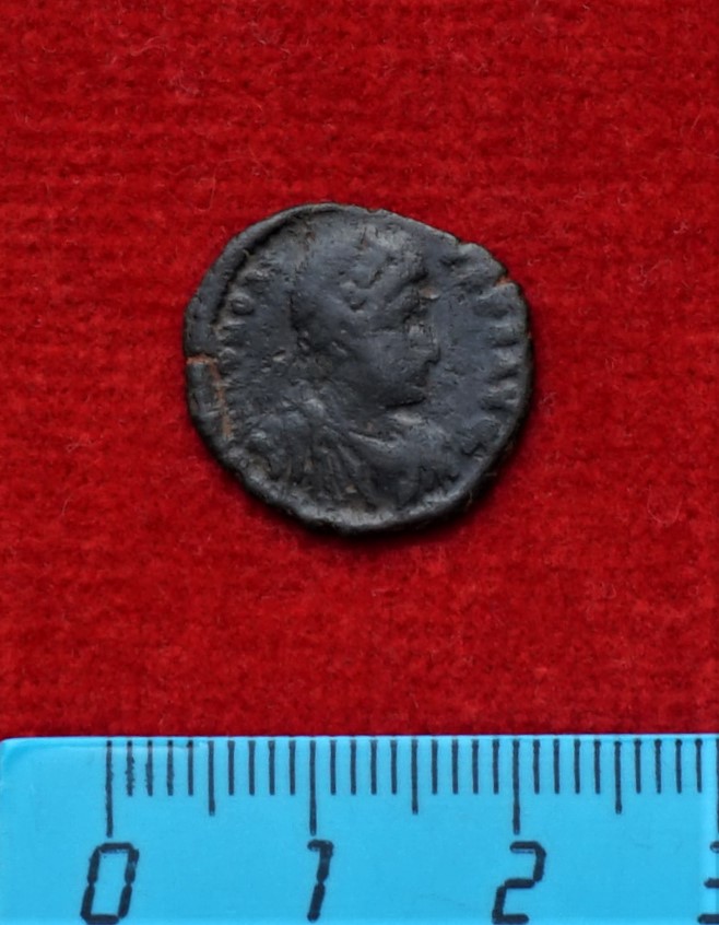 Античная монета · Follis · II в., аверс, Муниципальное бюджетное учреждение культуры "Багратионовский музей истории края"