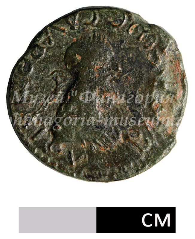 Античная монета · Drachma · I в., реверс, Федеральное государственное бюджетное учреждение культуры "Государственный историко-археологический музей-заповедник "Фанагория"