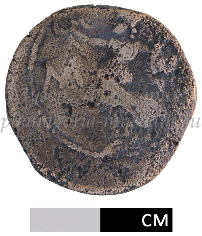 Античная монета · Sestertius · I в., аверс, Федеральное государственное бюджетное учреждение культуры "Государственный историко-археологический музей-заповедник "Фанагория"