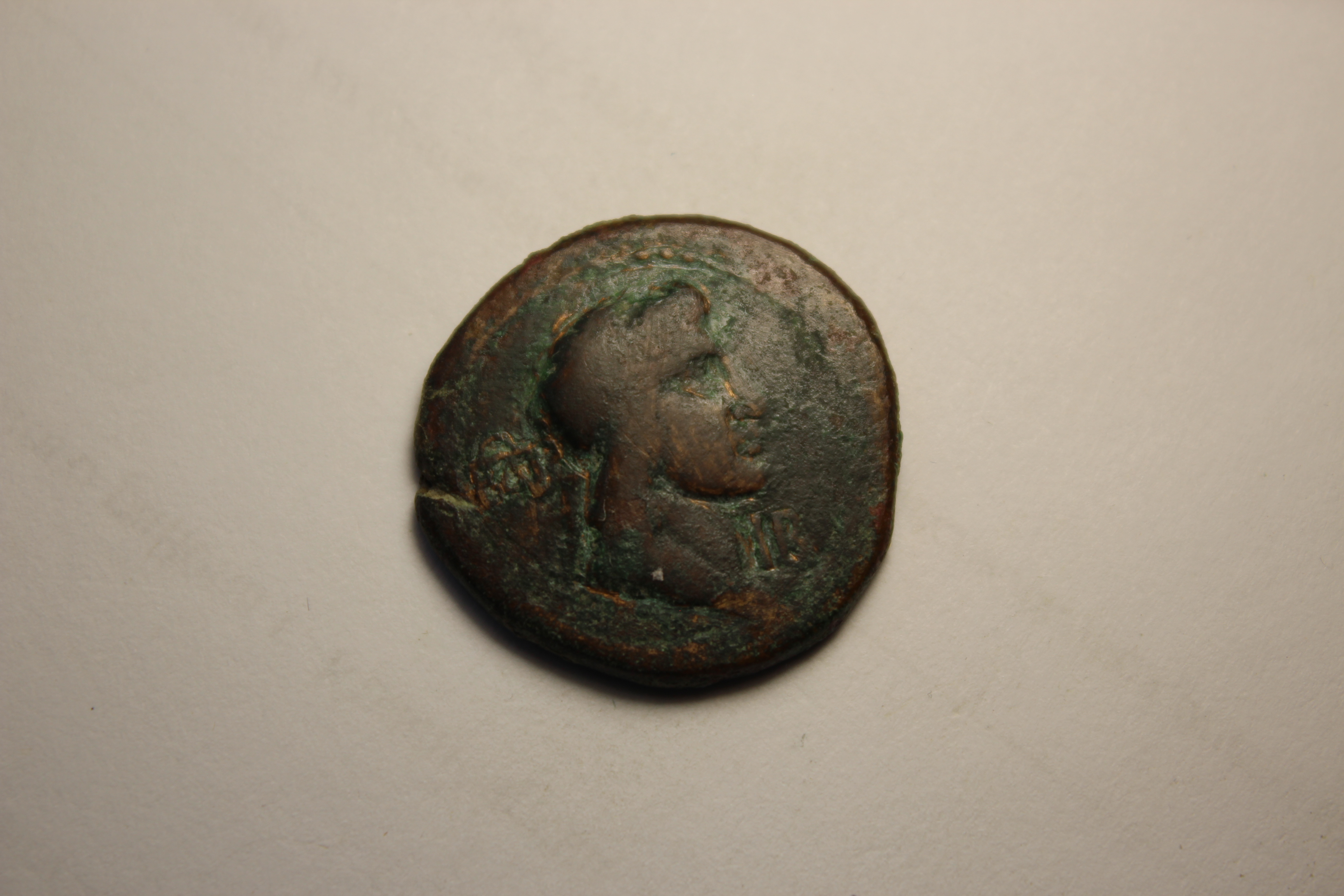Античная монета · Aspurgus of Bosporus · Assarion · I в., аверс, Муниципальное бюджетное учреждение культуры "Феодосийский музей древностей муниципального образования городской округ Феодосия Республики Крым"