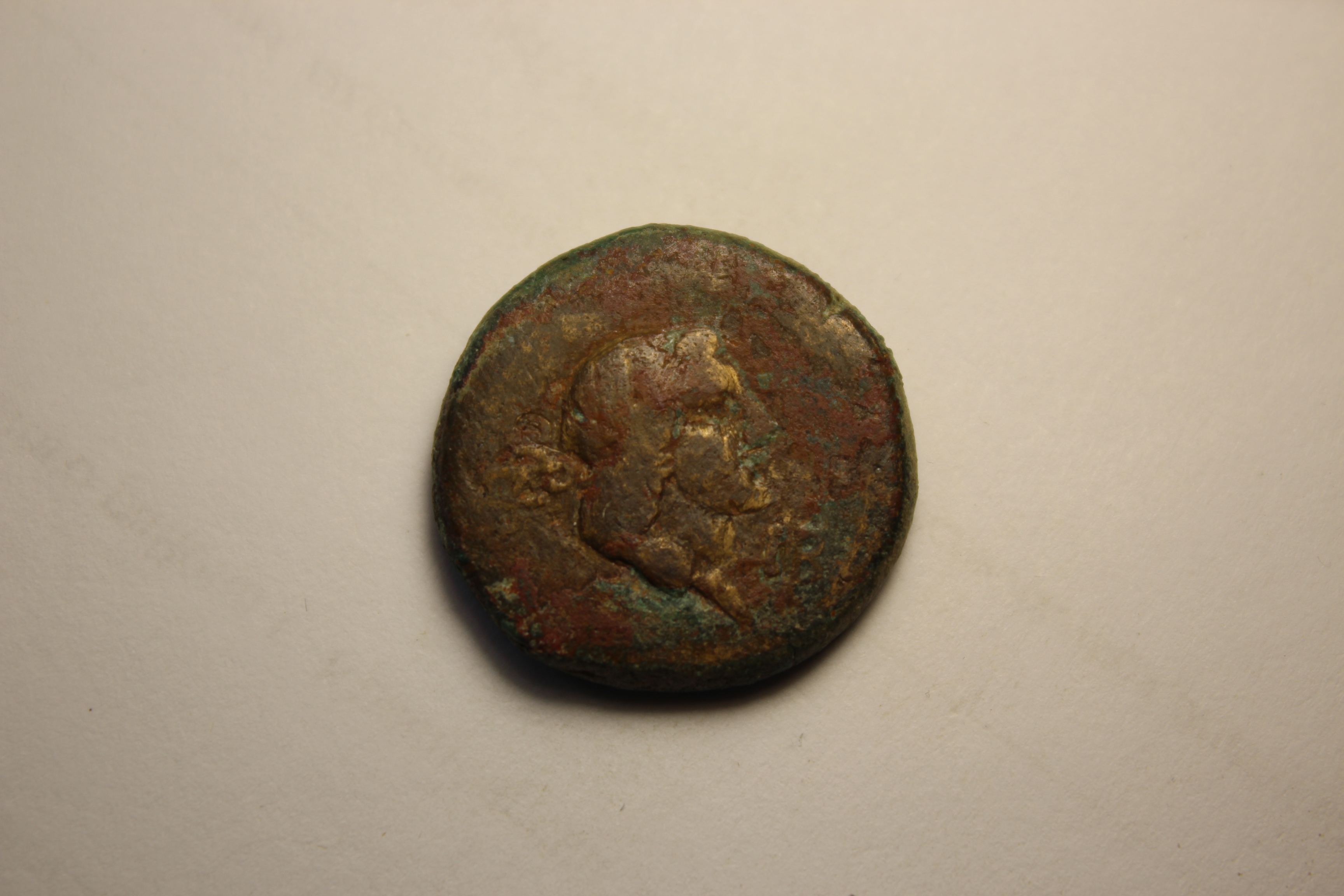 Античная монета · Aspurgus of Bosporus · Assarion · I в., аверс, Муниципальное бюджетное учреждение культуры "Феодосийский музей древностей муниципального образования городской округ Феодосия Республики Крым"