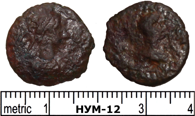 Античная монета · Theothorses · Stater · II в., Государственное бюджетное учреждение Республики Крым "Черноморский центр подводных исследований"