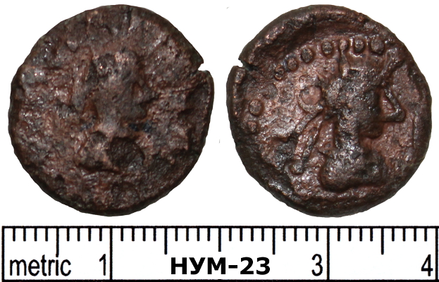 Античная монета · Theothorses · Stater · II в., Государственное бюджетное учреждение Республики Крым "Черноморский центр подводных исследований"