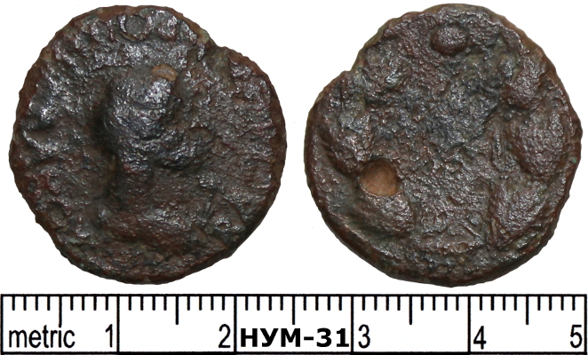 Античная монета · Sestertius · I в., Черноморский центр подводных исследований