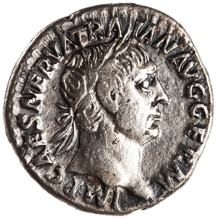 RIC II Trajan 9, obverse, American Numismatic Society (ans)