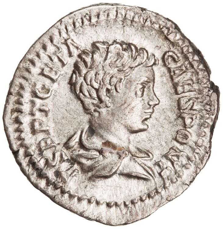 obverse RIC IV Geta 13a (denarius)