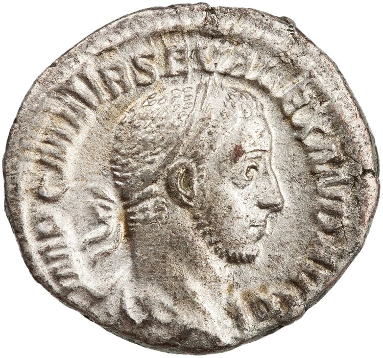RIC IV Severus Alexander 65, obverse, American Numismatic Society (ans)