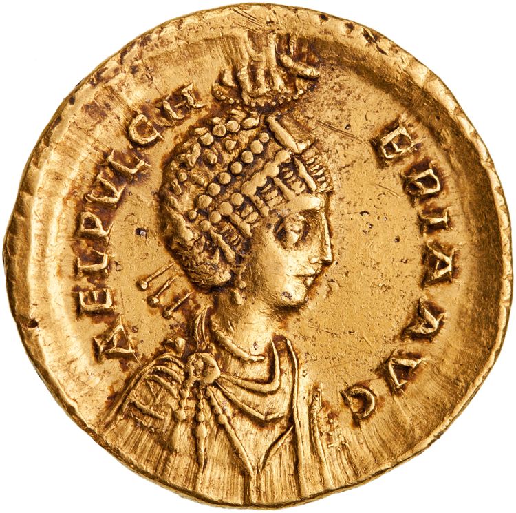 RIC X Theodosius II (East) 205, аверс, American Numismatic Society (ans)