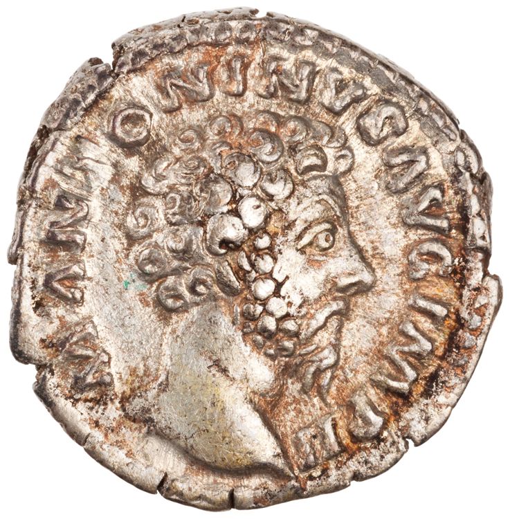 RIC III Marcus Aurelius 87, obverse, American Numismatic Society (ans)