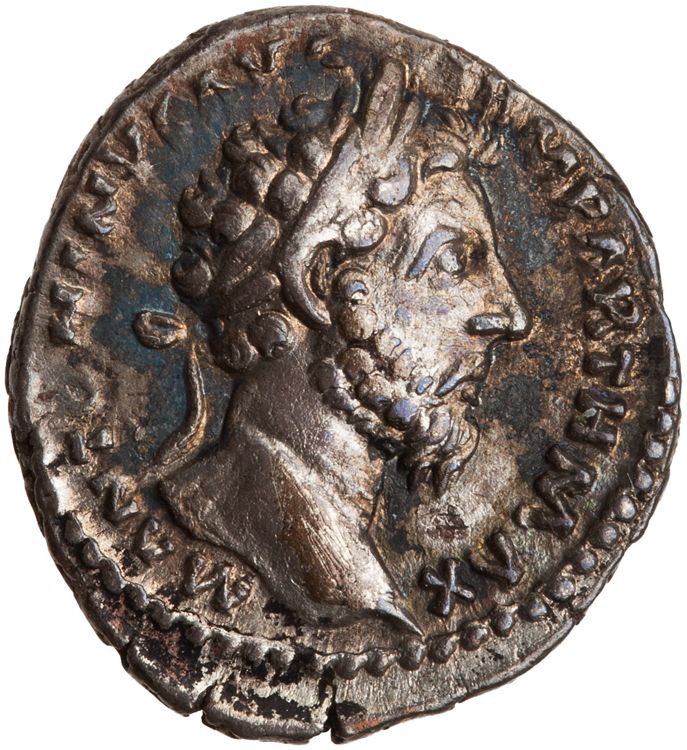аверс RIC III Marcus Aurelius 164