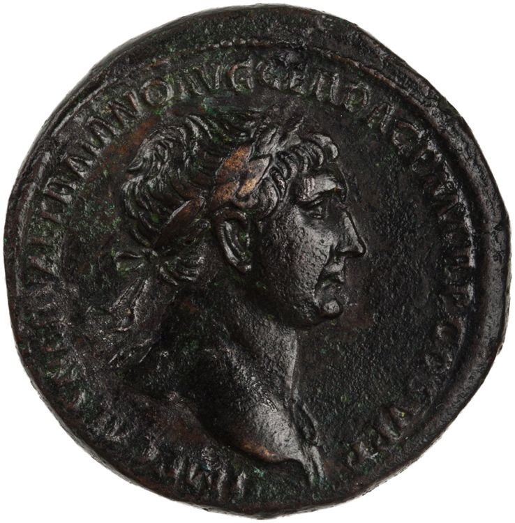 аверс RIC II Trajan 575 (sestertius)