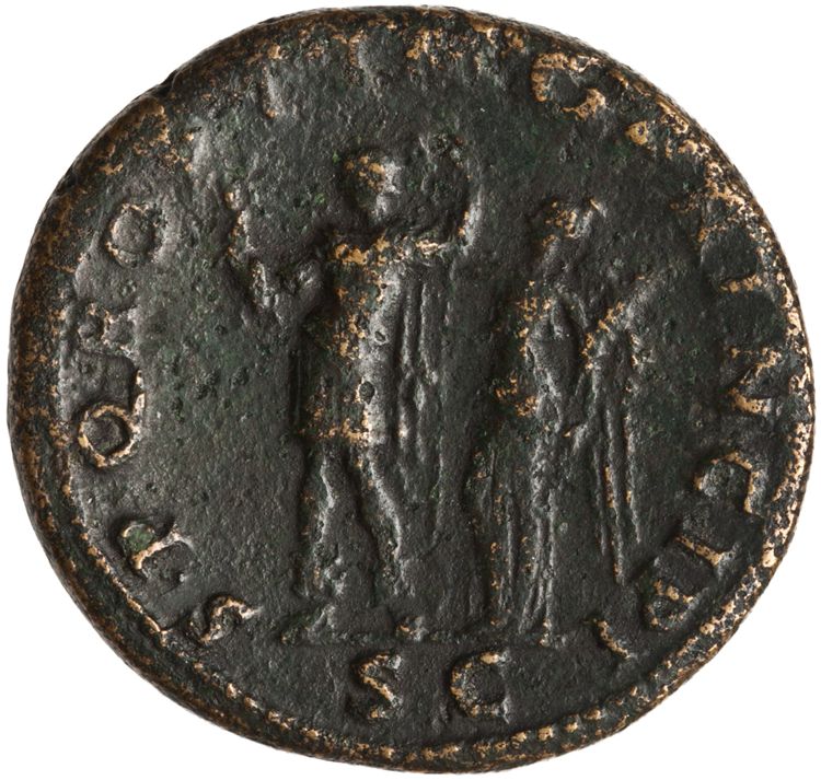 RIC II Trajan 549 (sestertius), reverse, American Numismatic Society (ans)
