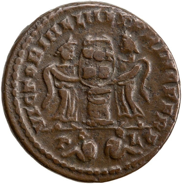 RIC VII Lugdunum 90, реверс, American Numismatic Society (ans)