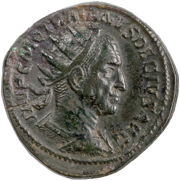 аверс RIC IV Trajan Decius 120C