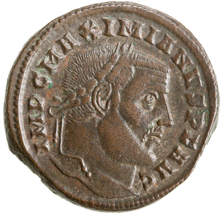 RIC VI Ticinum 55b, аверс, American Numismatic Society (ans)