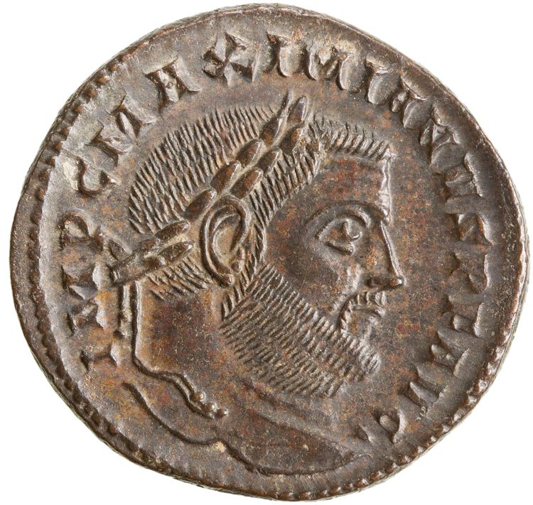 RIC VI Ticinum 55b, аверс, American Numismatic Society (ans)