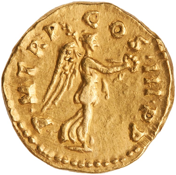 реверс RIC II Trajan 44 (quinarius aureus)
