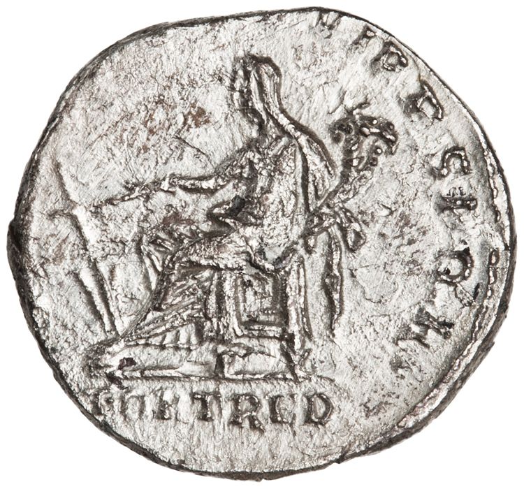 RIC II Trajan 318 (denarius), reverse, American Numismatic Society (ans)