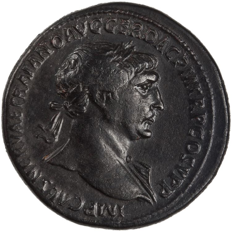 obverse RIC II Trajan 500 (sestertius)