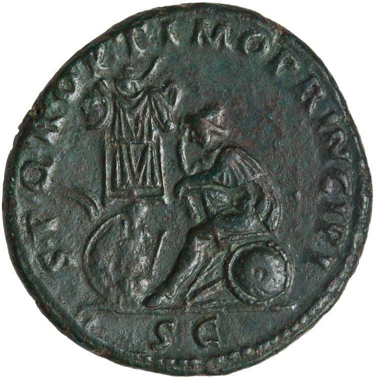 RIC II Trajan 561, reverse, American Numismatic Society (ans)