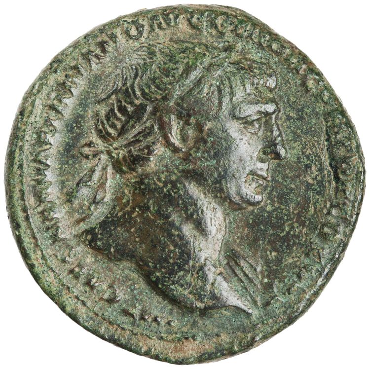 obverse RIC II Trajan 500 (as)