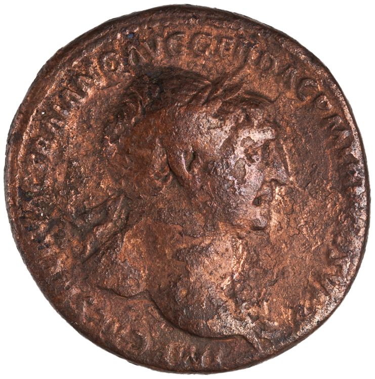 RIC II Trajan 536 (as), аверс, American Numismatic Society (ans)