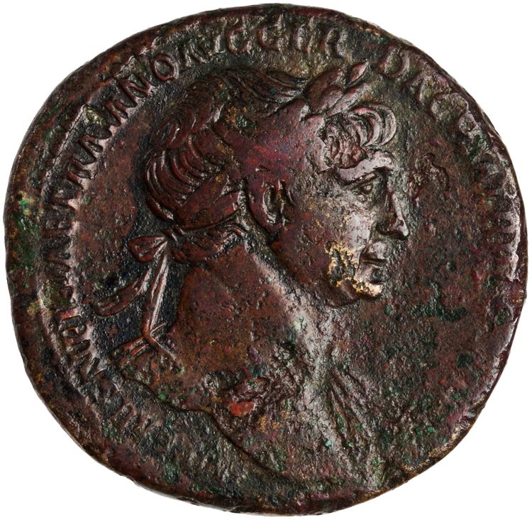 аверс RIC II Trajan 608 (sestertius)