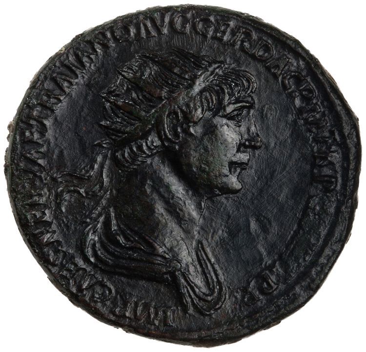 RIC II Trajan 603, obverse, American Numismatic Society (ans)