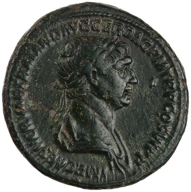 RIC II Trajan 625 (as), аверс, American Numismatic Society (ans)